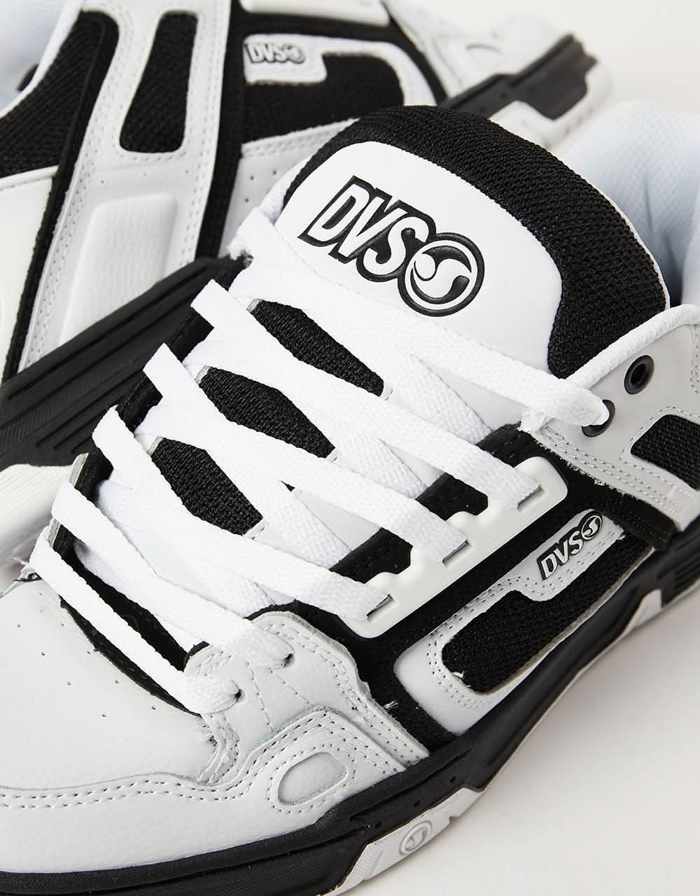 DVS Comanche Skate Shoes - White/Black/White Leather