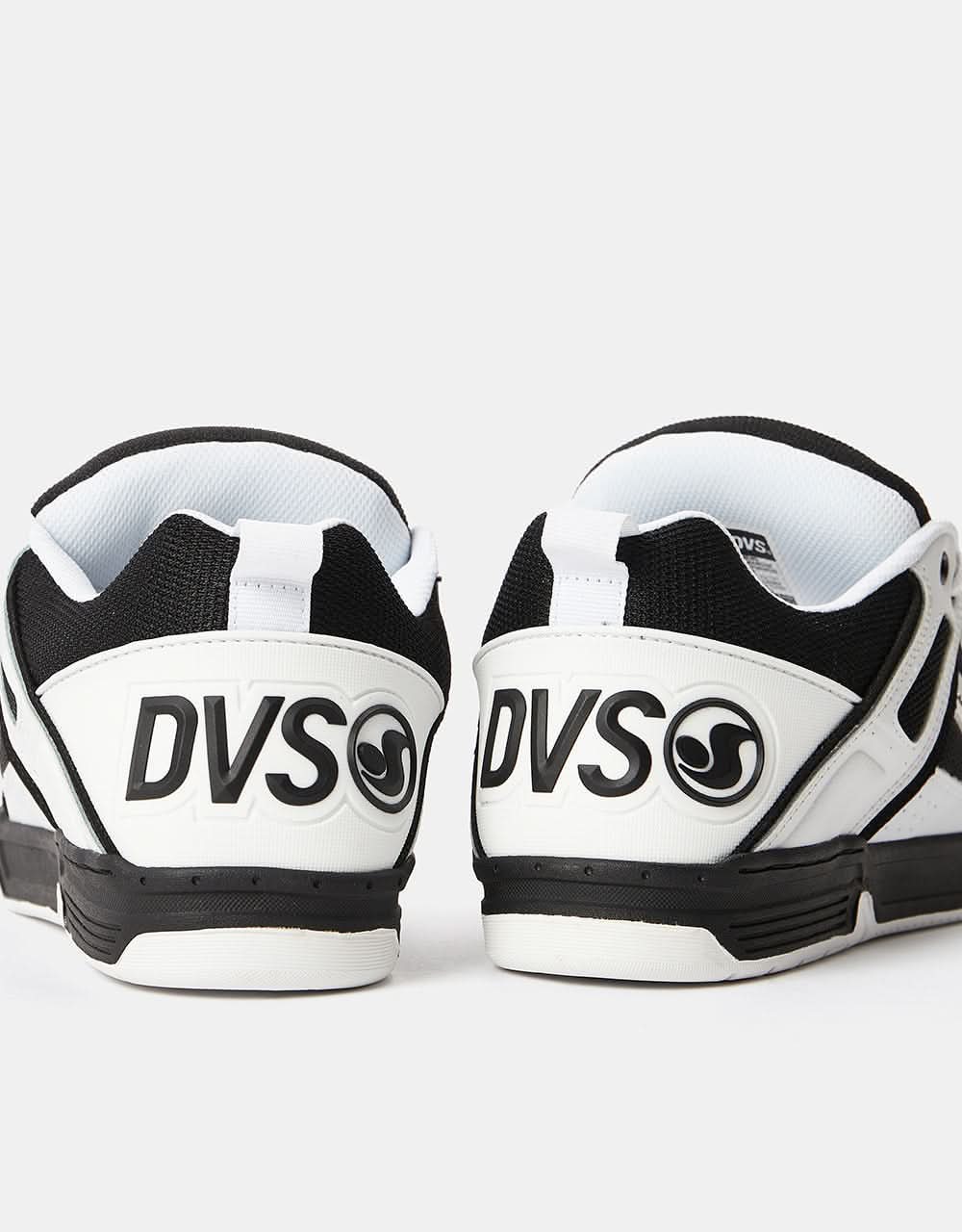 DVS Comanche Skate Shoes - White/Black/White Leather
