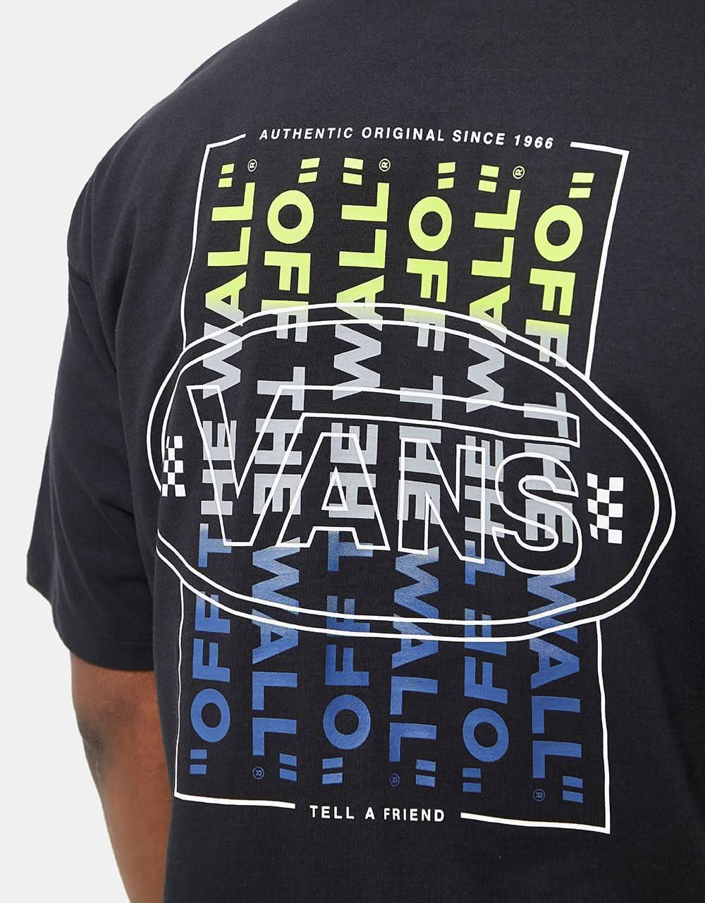 Vans Off The Wall Repeat DNA T-Shirt - Black