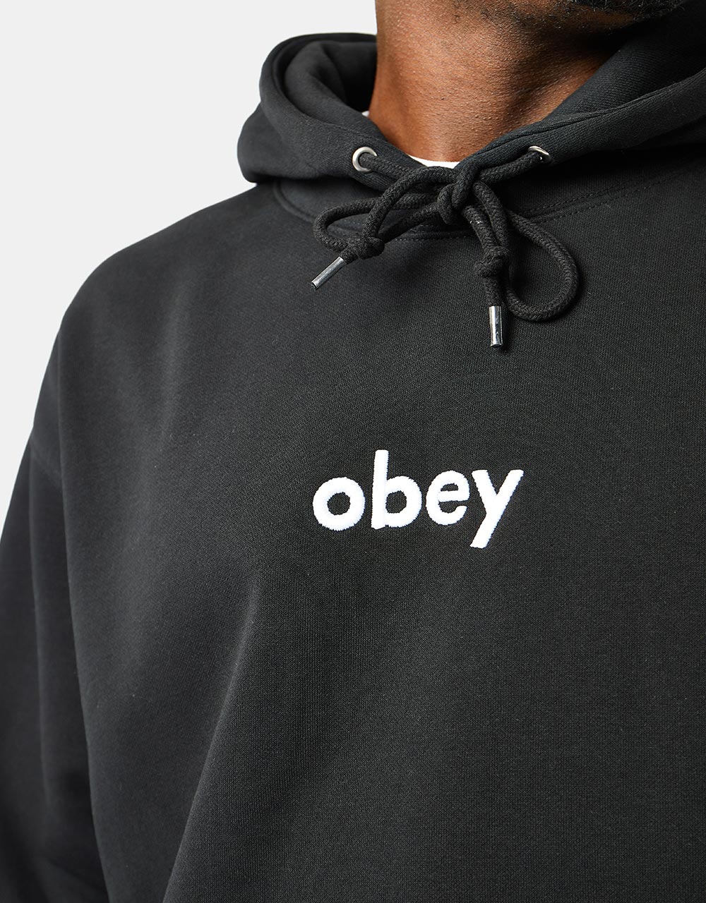 Obey Lowercase Pullover Hoodie - Black