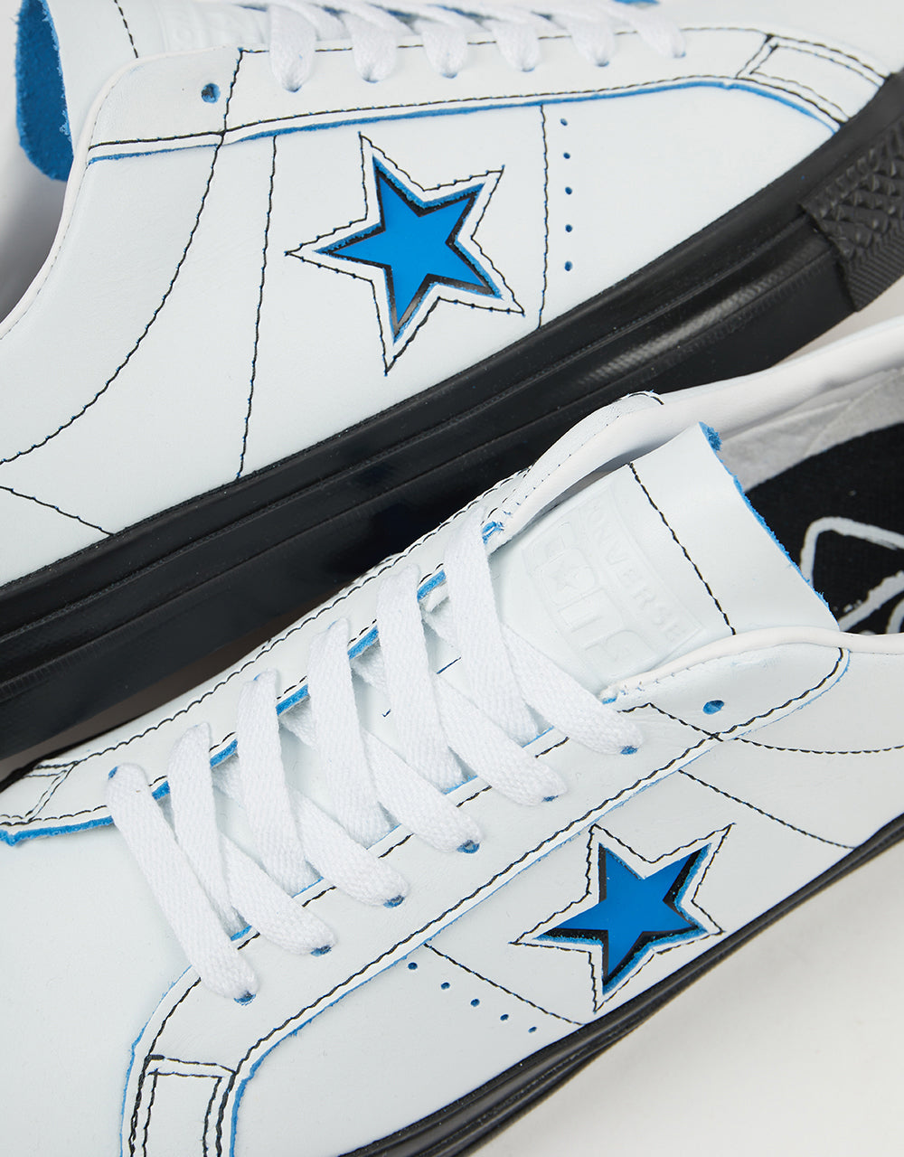 Converse x Eddie Cernicky One Star Pro Ox Skate Shoes - White/Black/Kinetic Blue