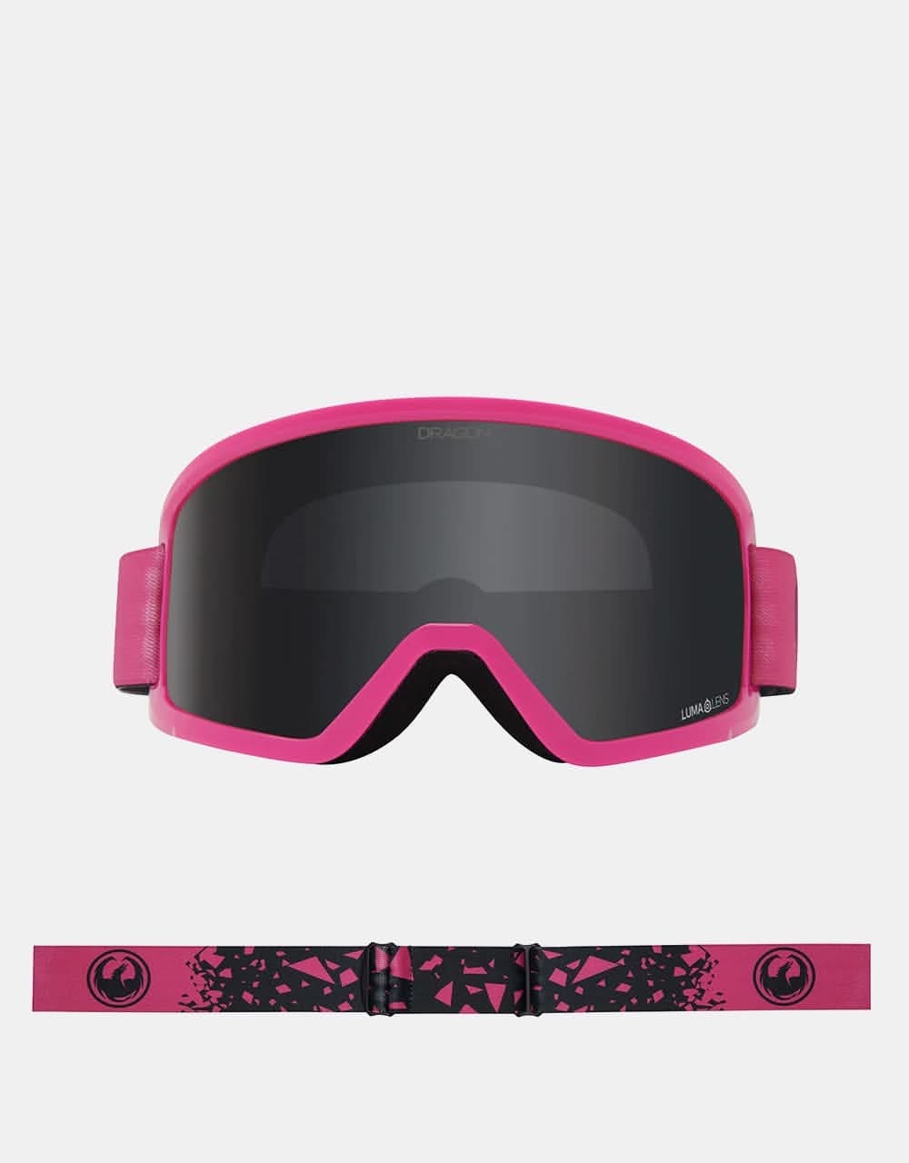 Dragon DX3 OTG Snowboard Goggles Blasted Pink/LUMALENS® Dark Smoke