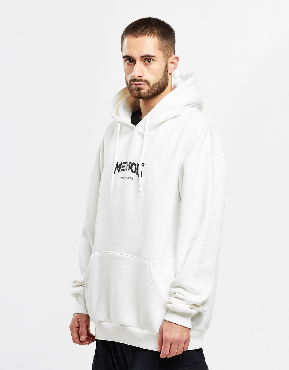 Method Snowboarding Logo Pullover Hoodie Off White