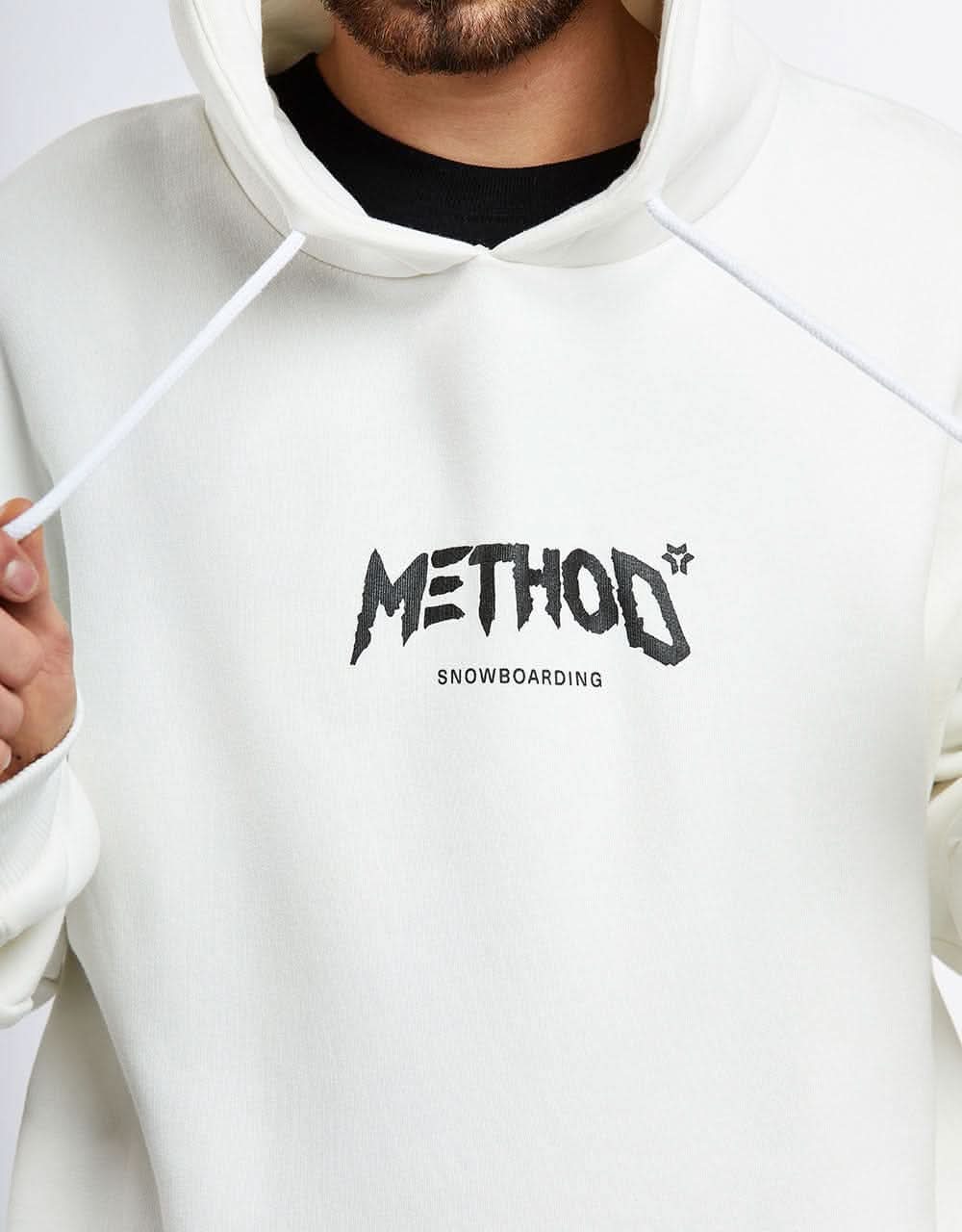 Method Snowboarding Logo Pullover Hoodie Off White
