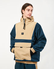 Brethren Baseline Pullover Snowboard Jacket - Kombat Khaki