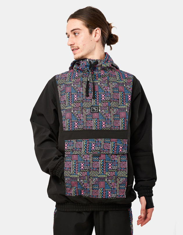Brethren Baseline Pullover Snowboard Jacket - Tetris
