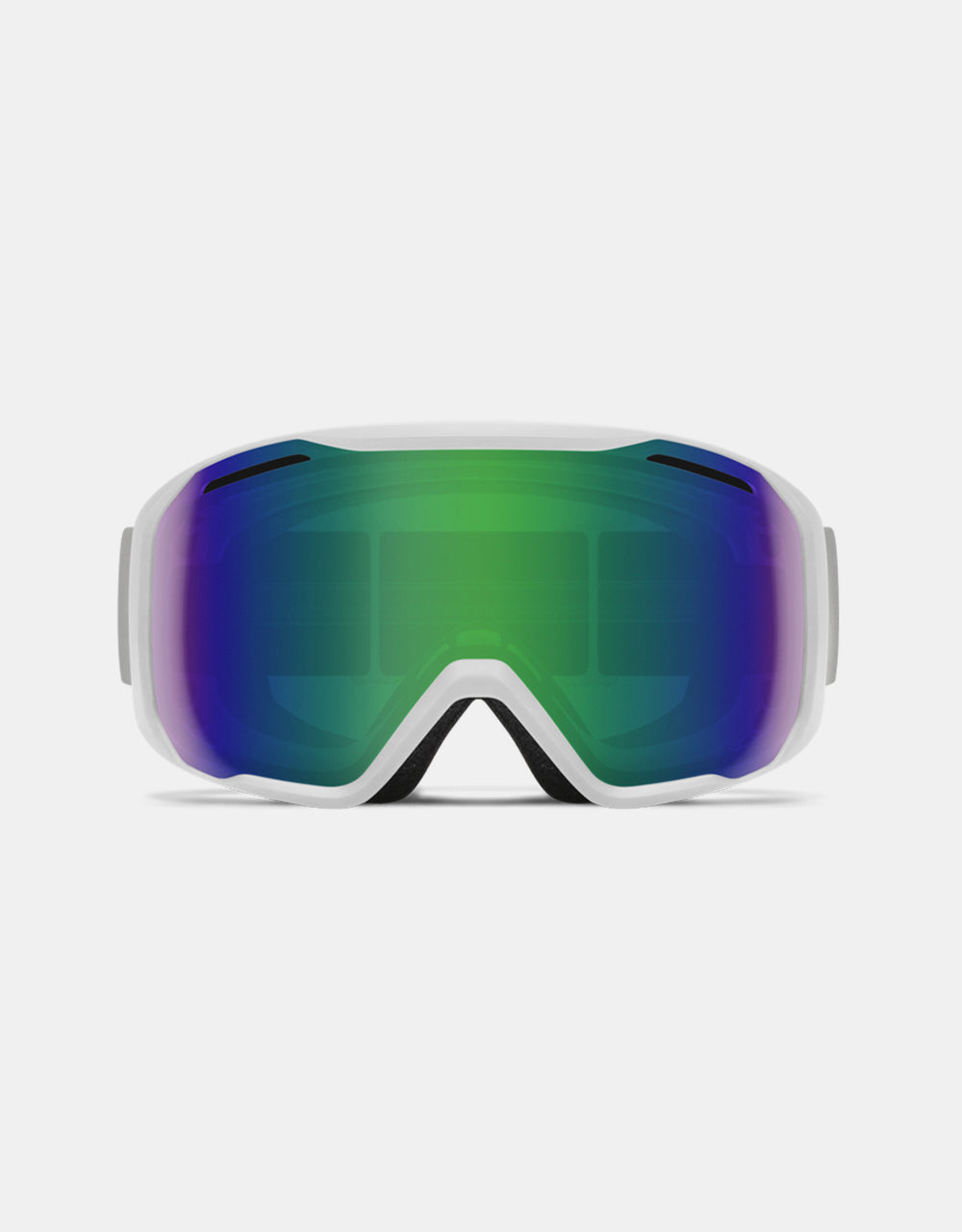 Smith Blazer Snowboard Goggles - White/Green Solx Mirror Antifog