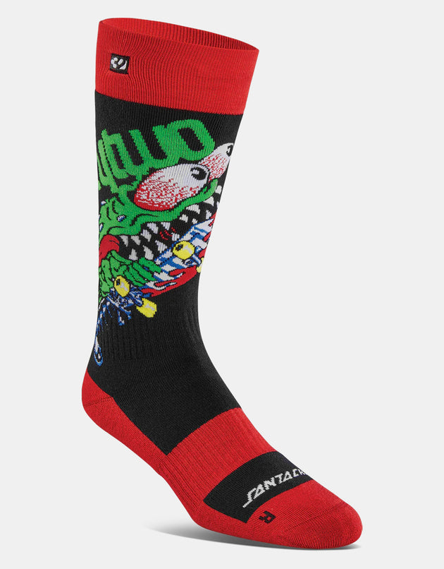 ThirtyTwo x Santa Cruz Slasher Snowboard Socks - Red/Black