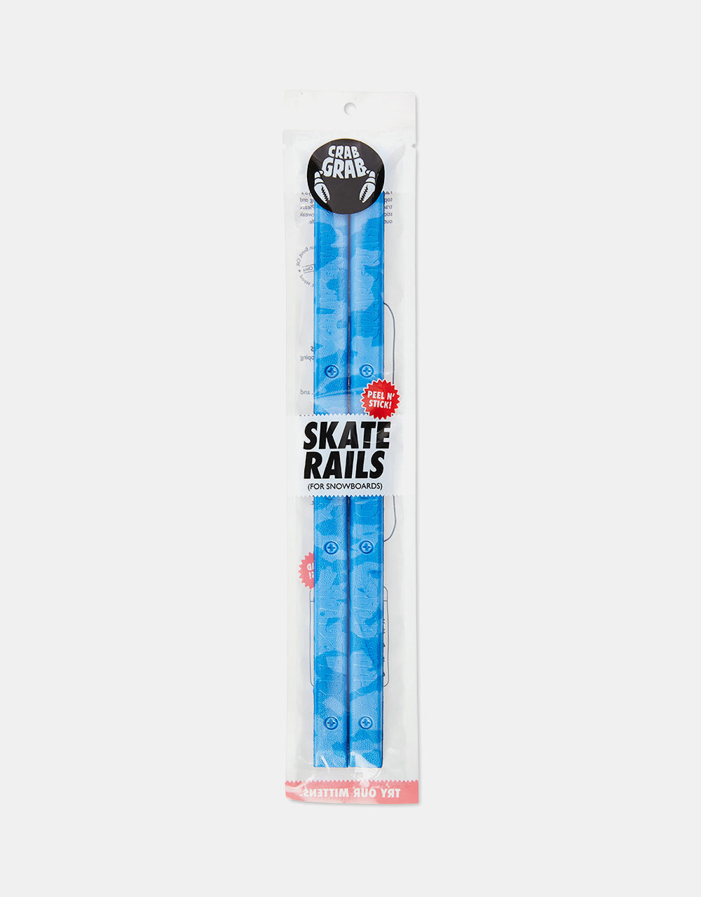 Crab Grab 'Skate' Snowboard Rails - Blue Swirl