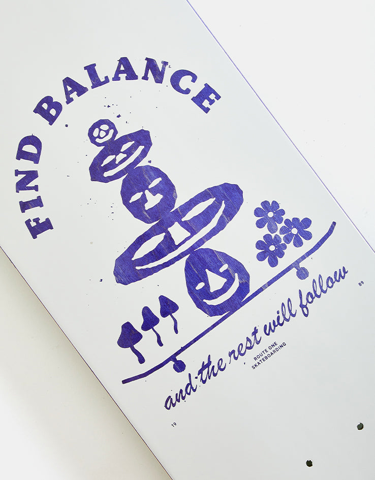 Route One Find Balance Skateboard Deck - 8"