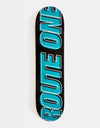 Route One Offset Athletic Logo Skateboard Deck