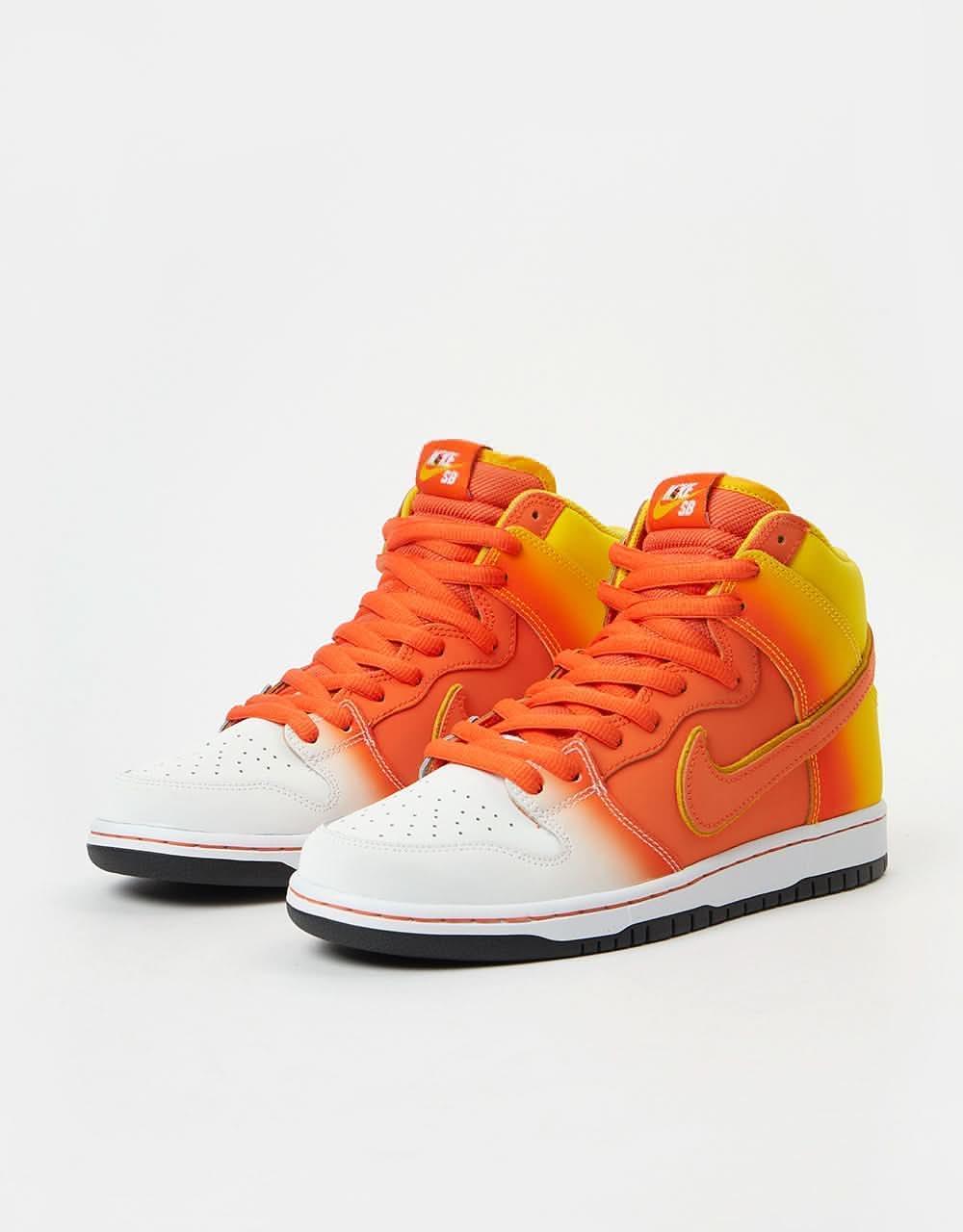 Nike SB 'Candy Corn' Dunk High Pro Skate Shoes - Amarillo/Orange-White-Black