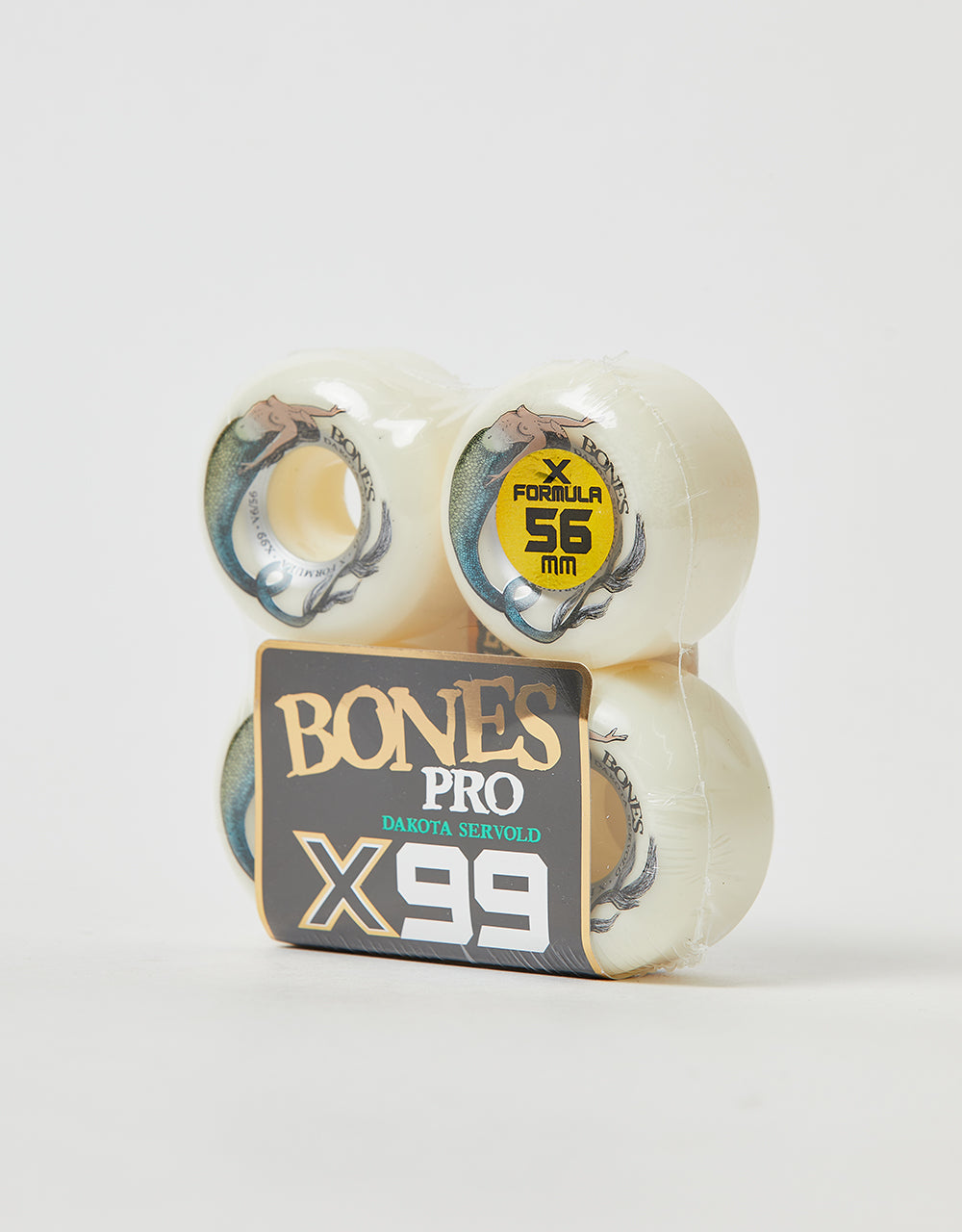 Bones Servold Mermaid X-Formula V6 Widecut 99a Skateboard Wheels - 56mm