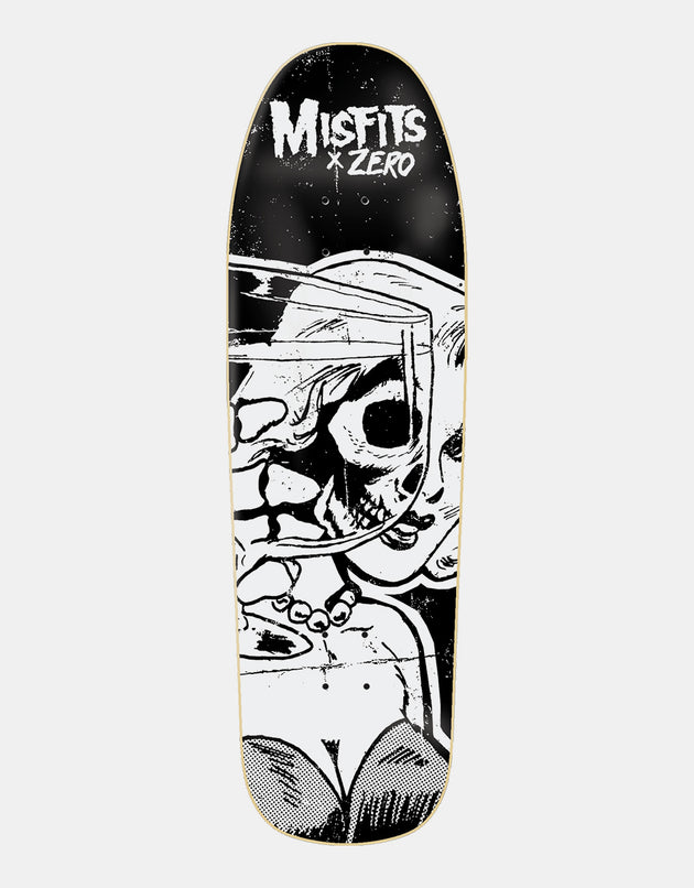 Zero x Misfits Die Die My Darling Shaped Skateboard Deck - 9.25"