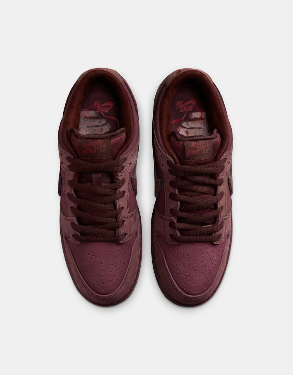 Nike SB 'City of Love' Dunk Low Premium Skate Shoes - Burgundy Crush/Dk Team Red-Earth-Dk Pony-Univ Red-Earth