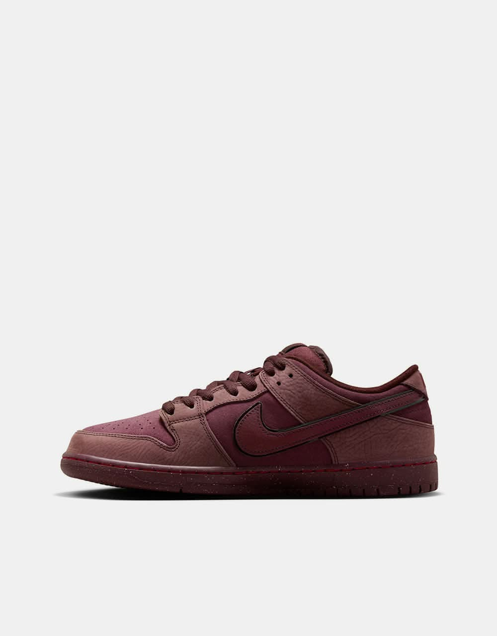 Nike SB 'City of Love' Dunk Low Premium Skate Shoes - Burgundy Crush/Dk Team Red-Earth-Dk Pony-Univ Red-Earth