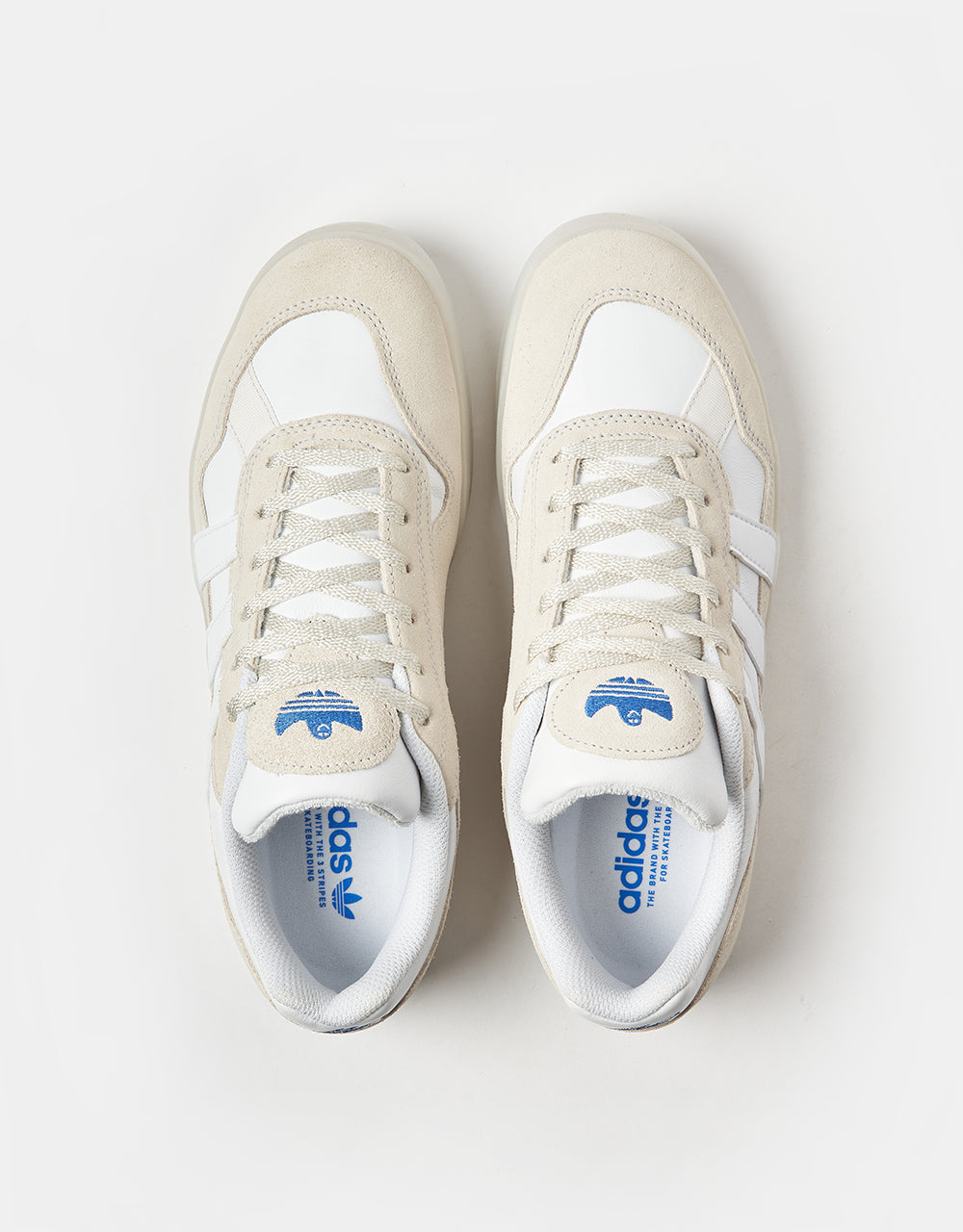 adidas Aloha Super Skate Shoes - Crystal White/White/Bluebird