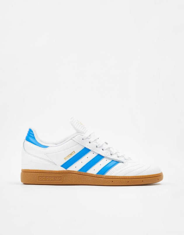 adidas Busenitz Pro Skate Shoes - White/Bluebird/Gold Metallic