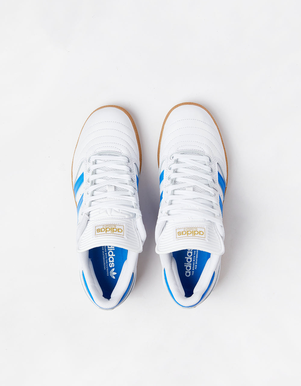 adidas Busenitz Pro Skate Shoes - White/Bluebird/Gold Metallic