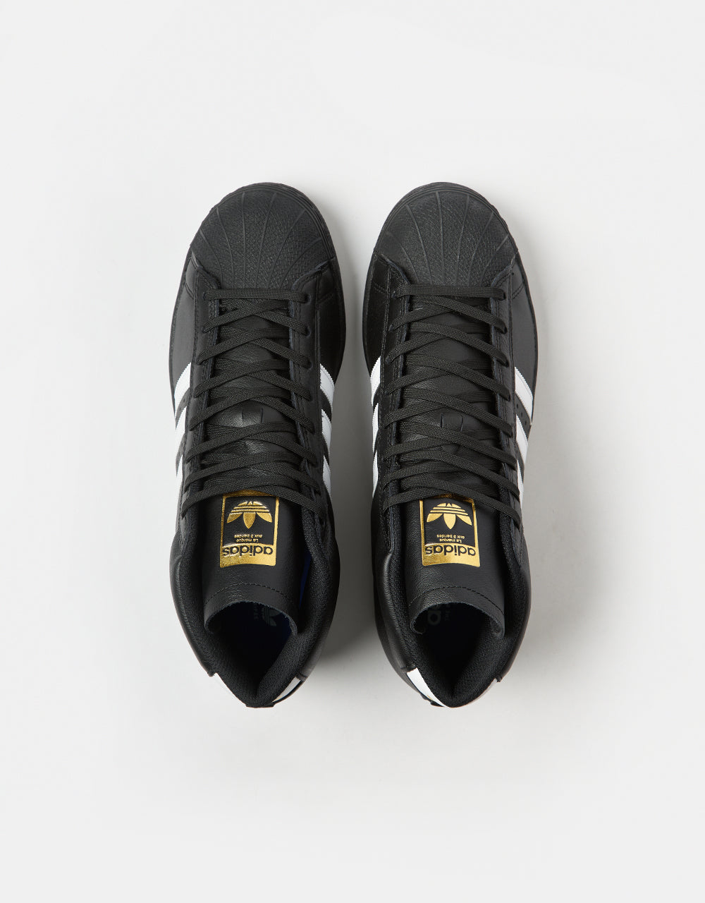 adidas Pro Model ADV Skate Shoes - Core Black/White/Gold Metallic