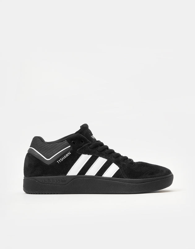 adidas Tyshawn Skate Shoes - Core Black/Zero Metallic/Spark