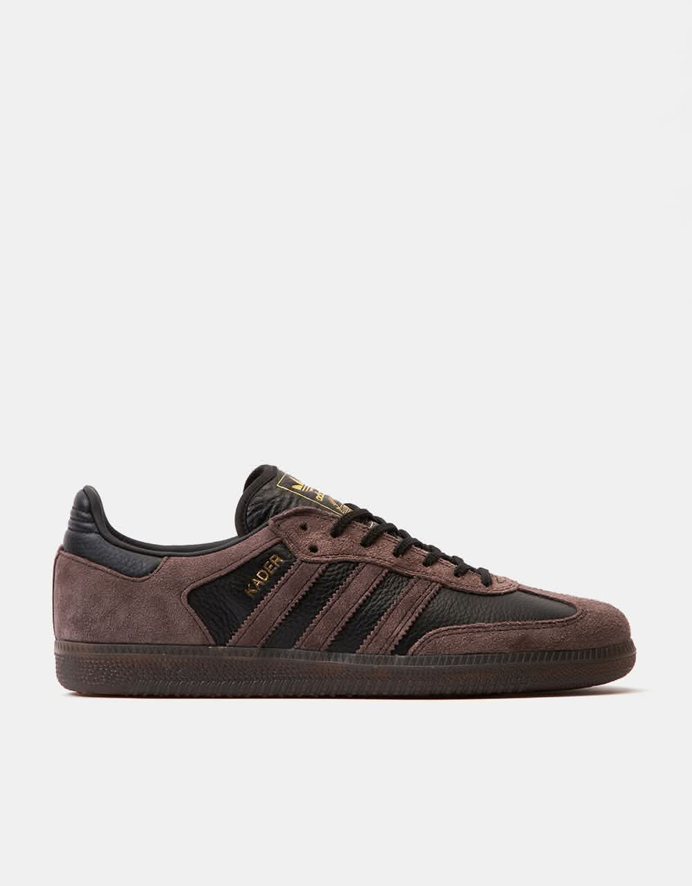 adidas x Kader Samba ADV Skate Shoes - Core Black/Brown/Gum