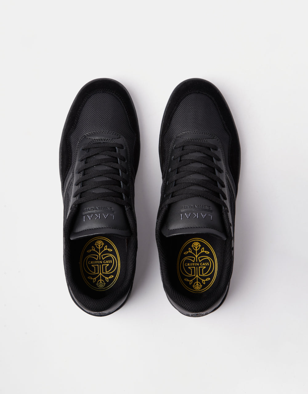 Lakai Terrace Skate Shoes - Black/Black Suede