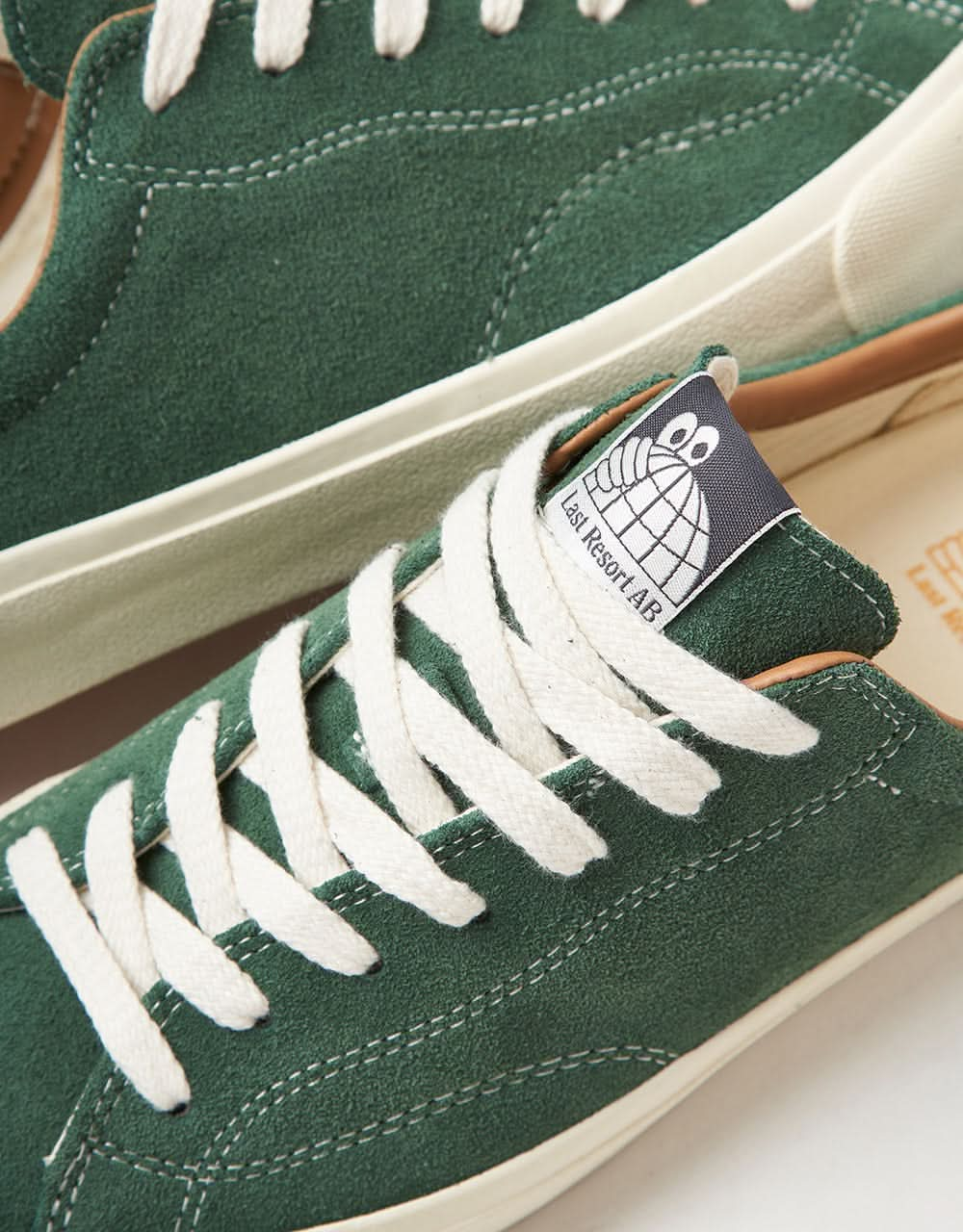 Last Resort AB VM003 Lo Suede Skate Shoes - Elm Green/White