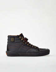 Vans Skate Sk8-Hi Reissue Skate Shoes - (Spitfire) Black/Flame