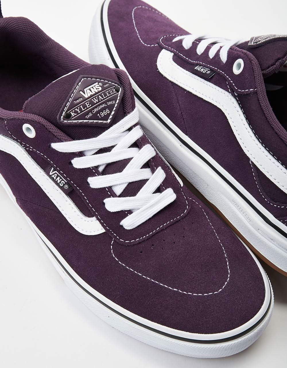 Vans Kyle Walker Skate Shoes - Blackberry Wine/True White