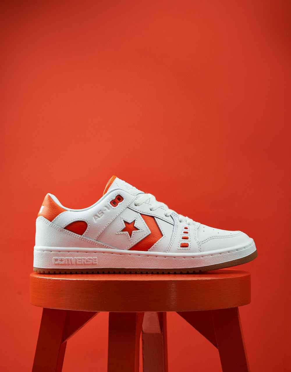 Converse AS-1 Pro Skate Shoes - White/Orange/White