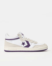 Converse Fastbreak Pro Skate Shoes - White/Vaporous Grey/Purple