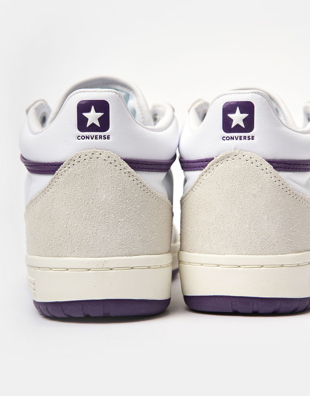 Converse Fastbreak Pro Skate Shoes - White/Vaporous Grey/Purple