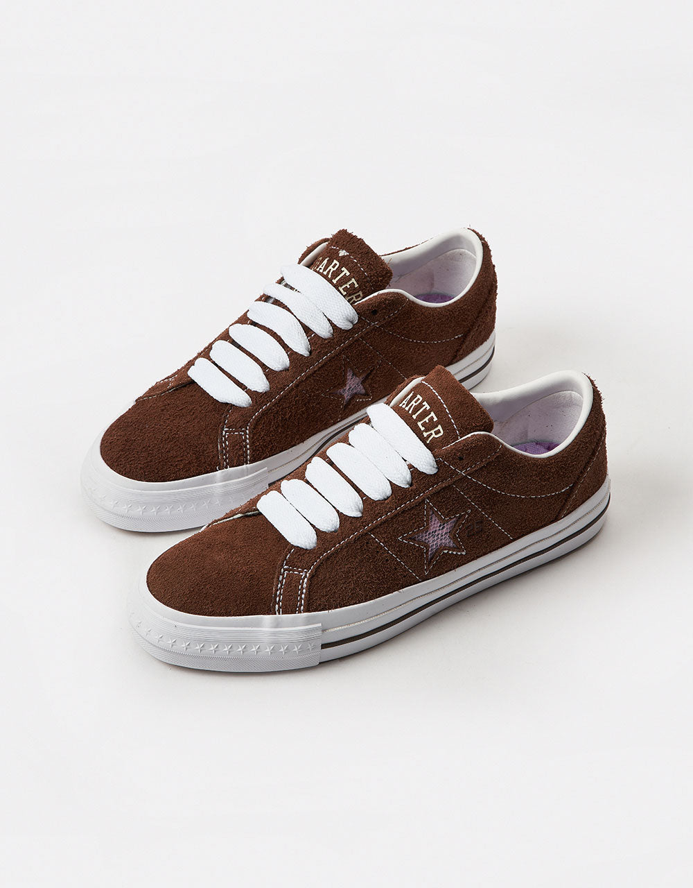 Converse x Quartersnacks One Star Ox Skate Shoes - Brown/White