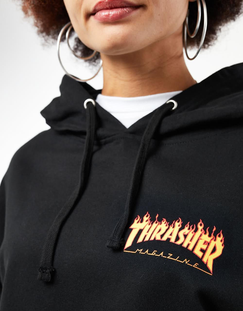 Thrasher Flame Dot Girl Hooded Santa-Cruz Sudadera en black para Mujer –  TITUS