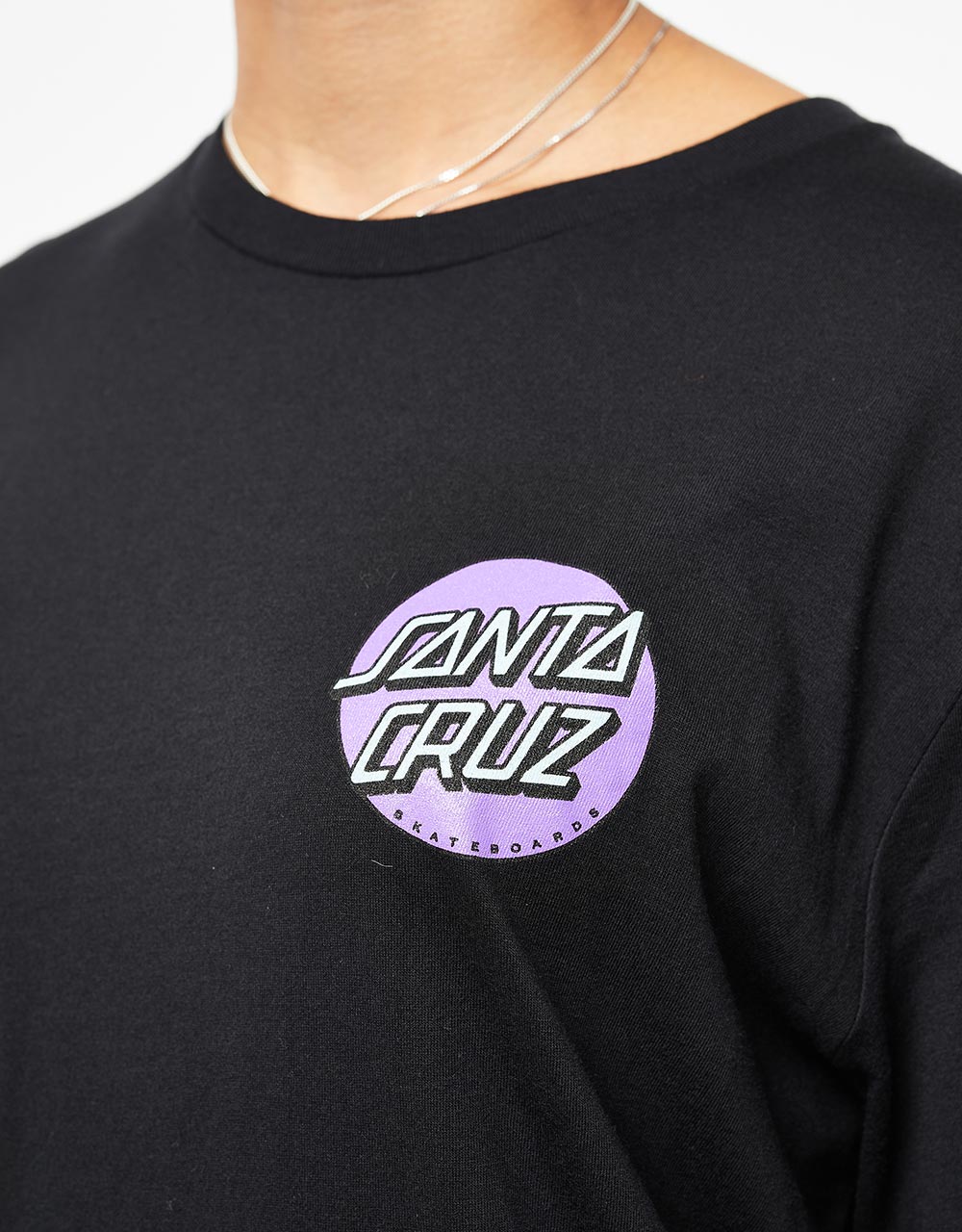 Santa Cruz x Thrasher Womens Diamond Dot Boyfriend T-Shirt - Black