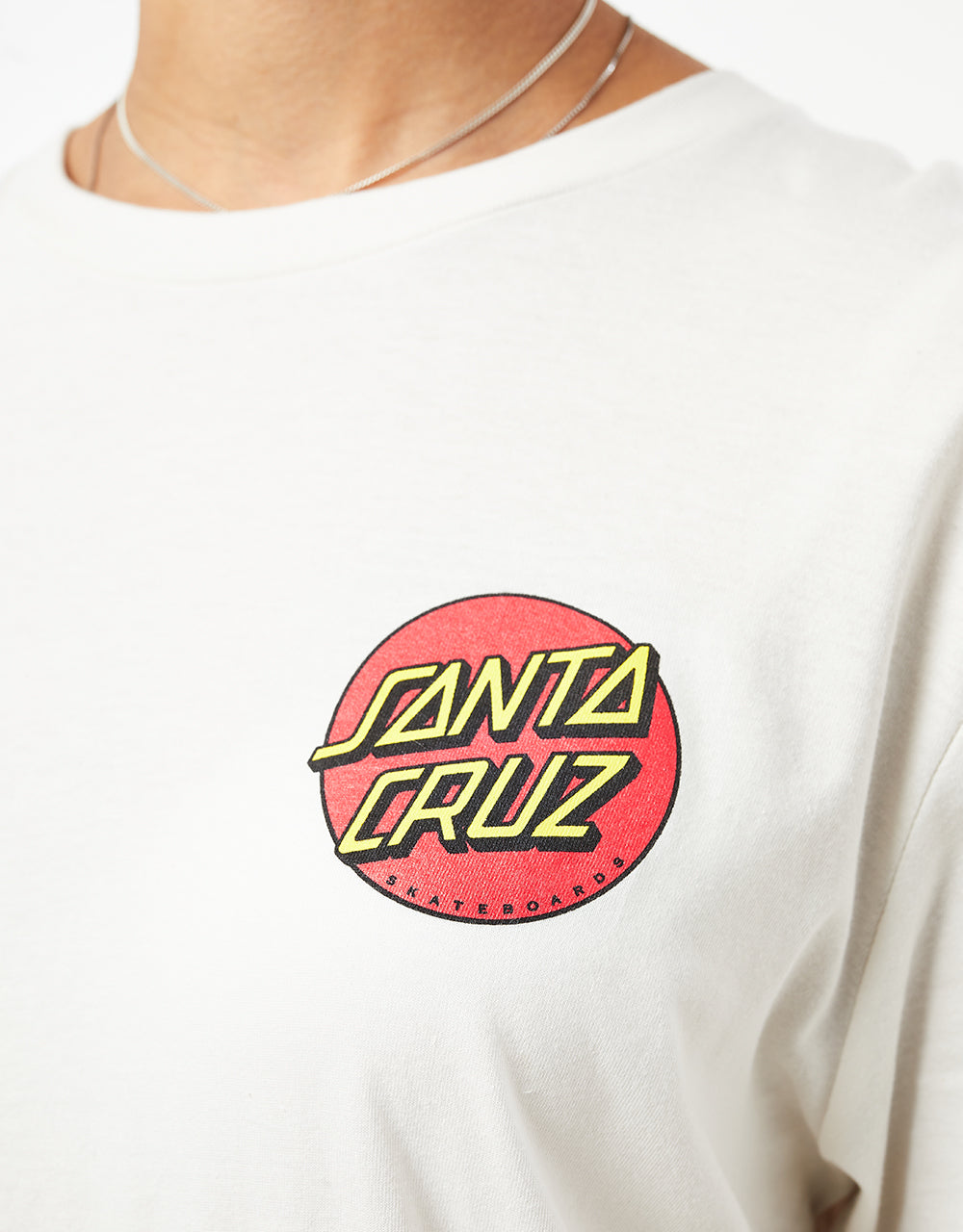 Santa Cruz x Thrasher Womens Diamond Dot Boyfriend T-Shirt - Vintage White