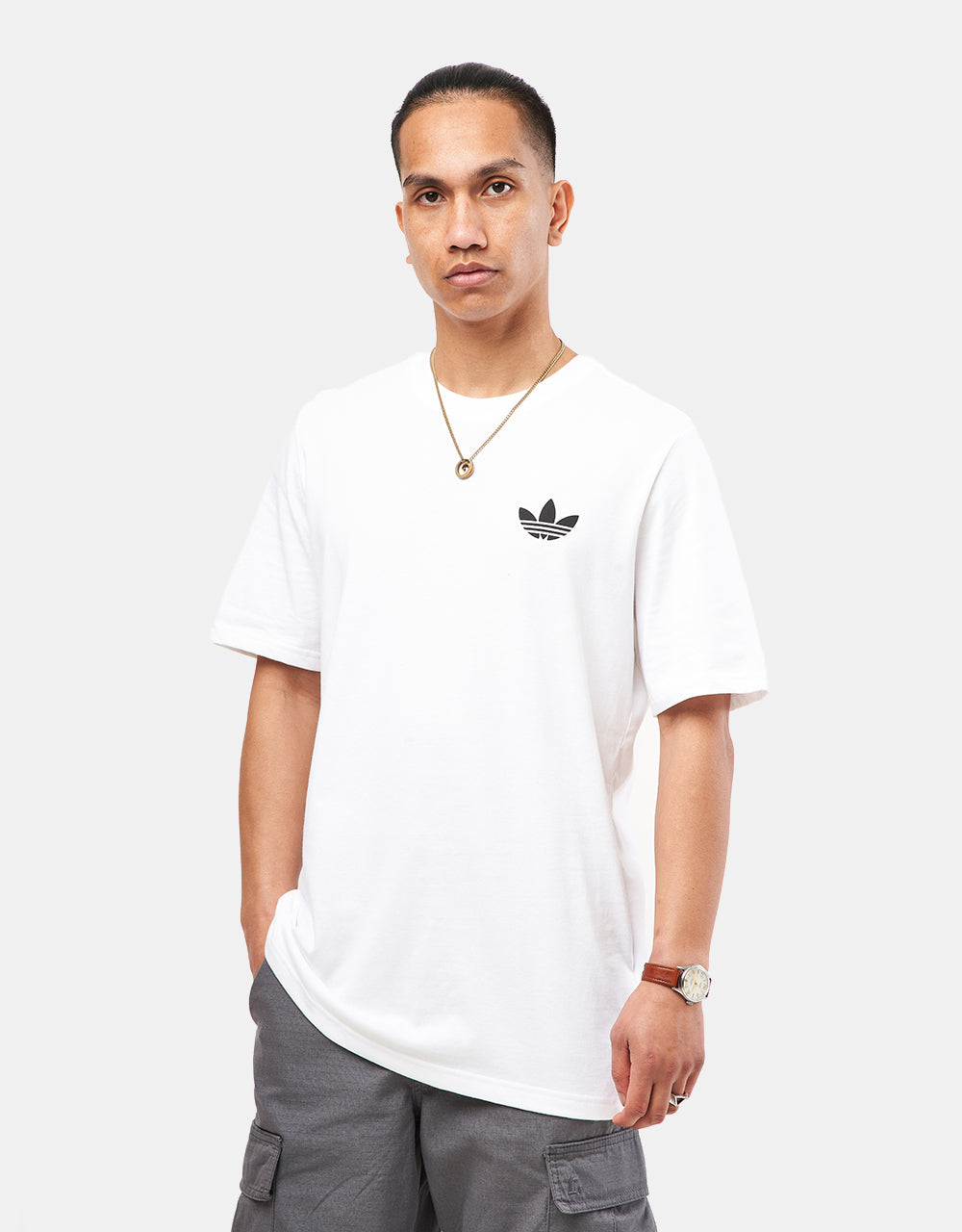 adidas 4.0 Stretched Logo T-Shirt - White/Black