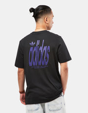 adidas 4.0 Stretched Logo T-Shirt - Black/Collegiate Purple
