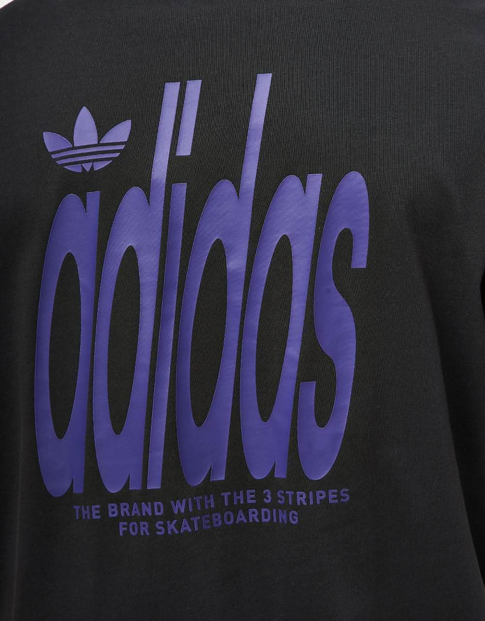 adidas 4.0 Stretched Logo T-Shirt - Black/Collegiate Purple