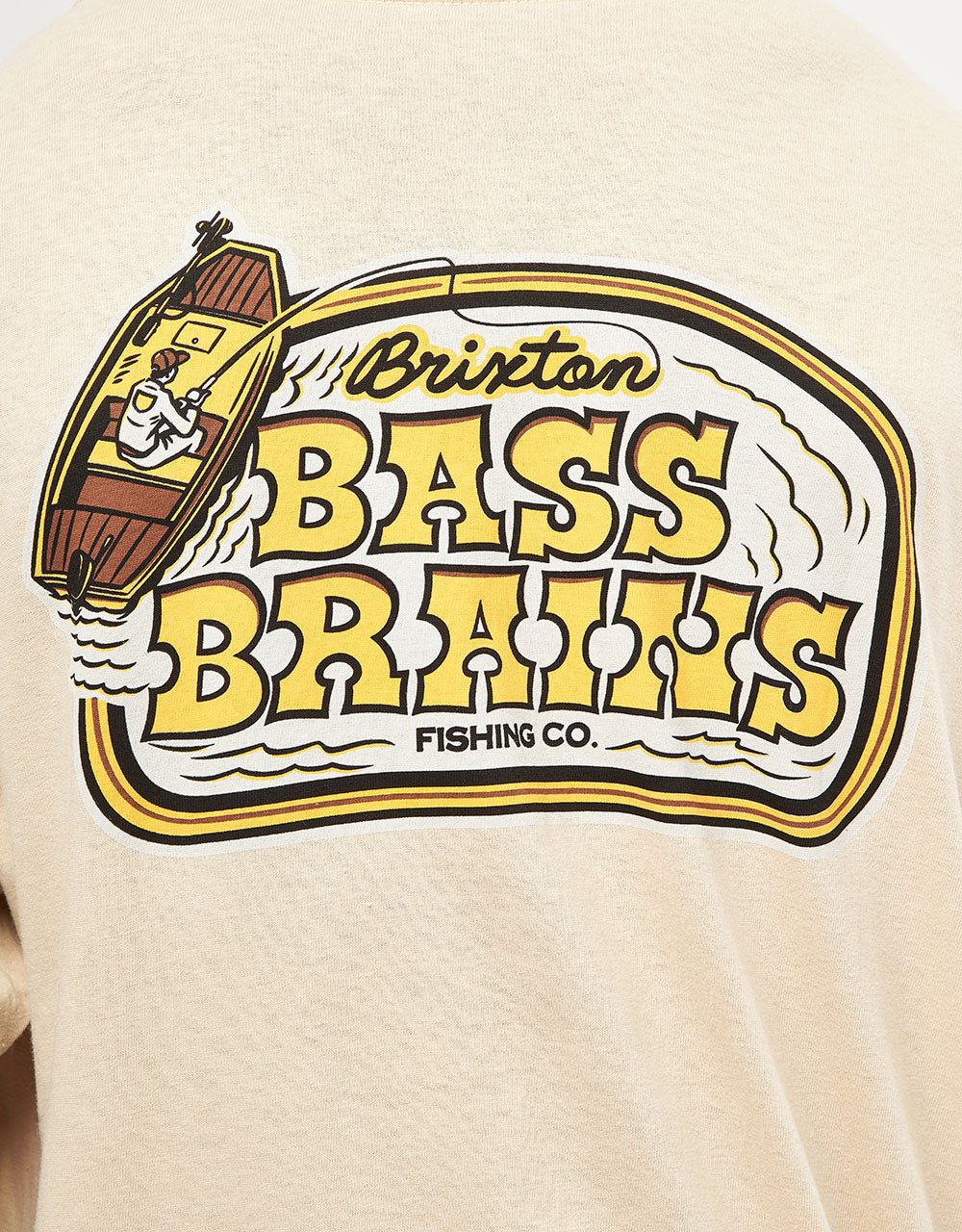 Brixton Bass Brains Boat T-Shirt - Cream