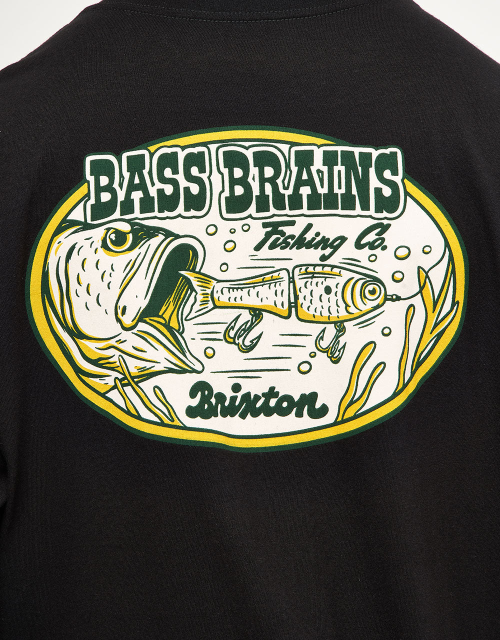 Brixton Bass Brains Swim T-Shirt - Black