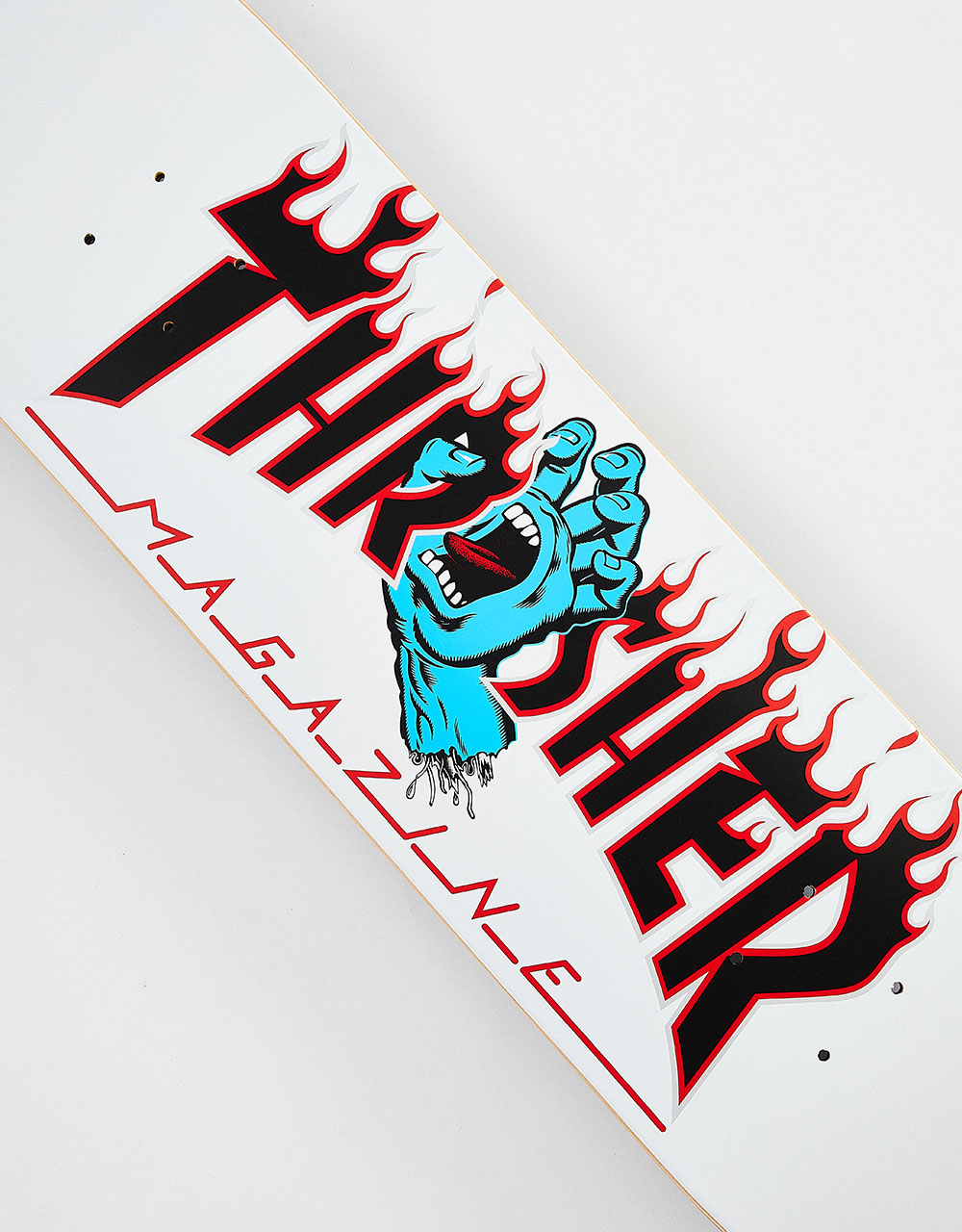 Santa Cruz x Thrasher Screaming Flame Logo Skateboard Deck - 8"