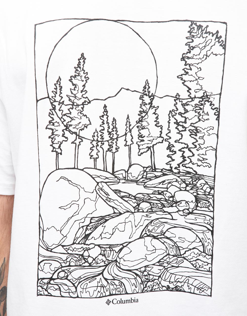 Columbia Rockaway River™ Back Graphic T-Shirt - White/Rocky Road