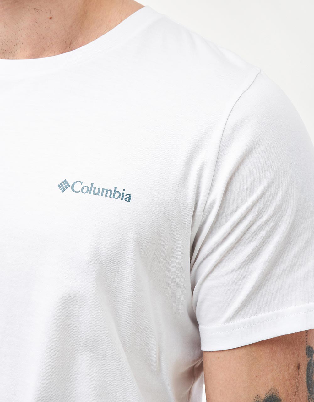 Columbia Rapid Ridge™ Back Graphic T-Shirt - White/Tonal Treescape