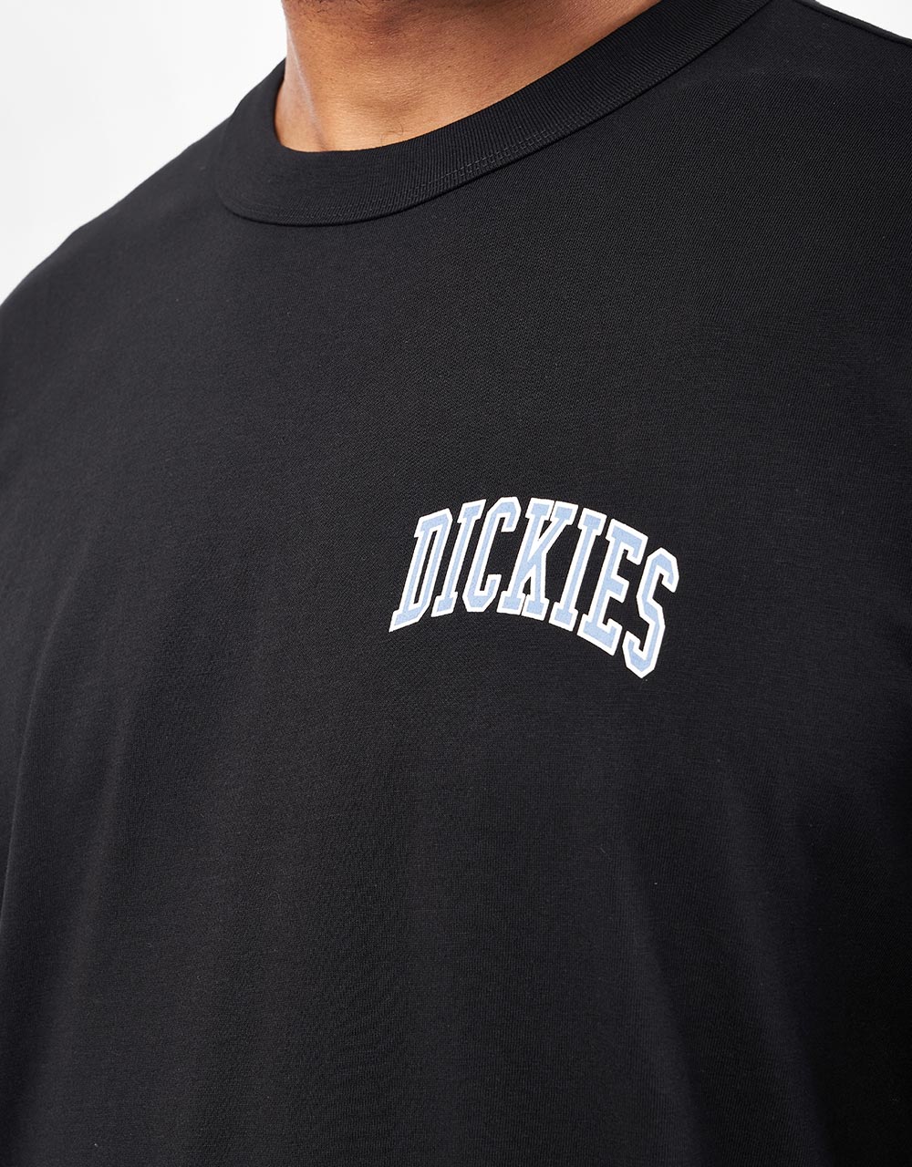 Dickies Aitkin Chest T-Shirt - Black/Coronet Blue