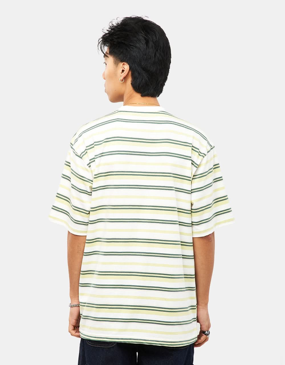 Dickies Glade Spring Striped T-Shirt - Horizontal Stripe White