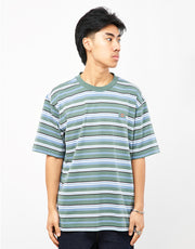Dickies Glade Spring Striped T-Shirt - Horizontal Stripe Coronet