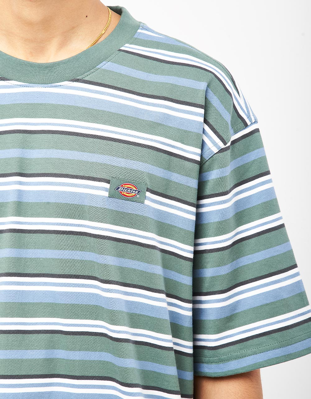 Dickies Glade Spring Striped T-Shirt - Horizontal Stripe Coronet
