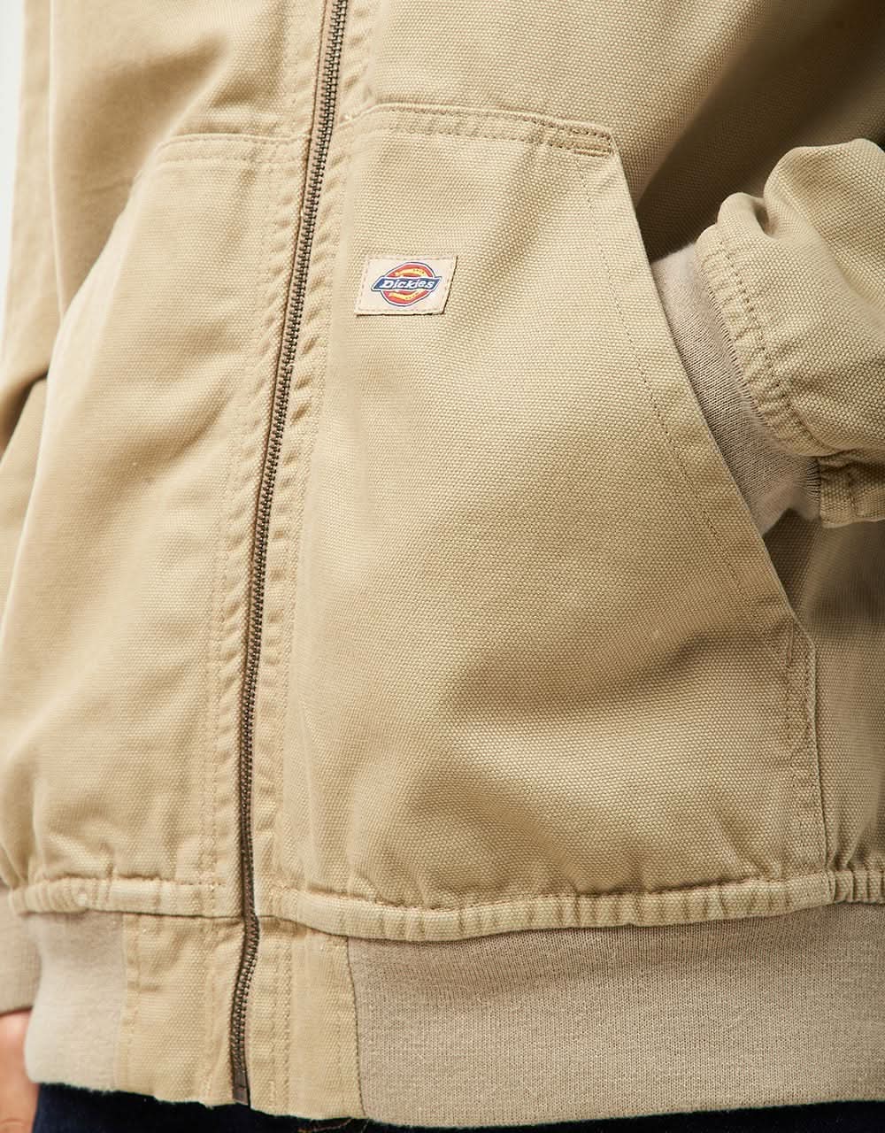 Dickies Duck Canvas Hooded Unlined Jacket - Stone Washed Desert